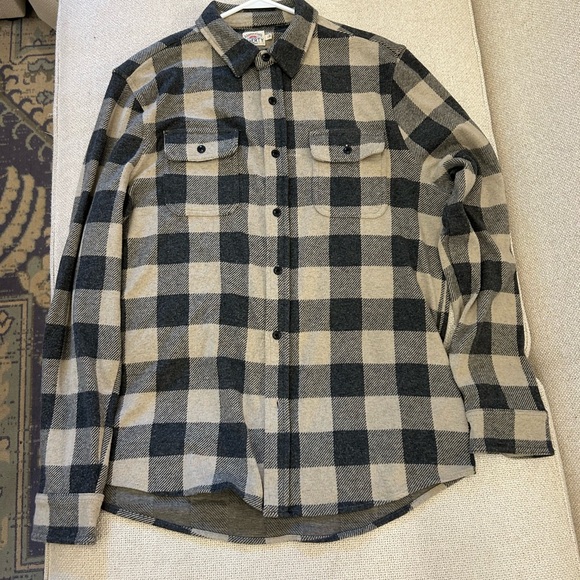 Faherty Other - Faherty Gray Charcoal and Tan Plaid Shirt